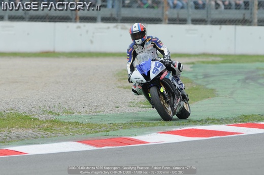 2009-05-09 Monza 5075 Supersport - Qualifyng Practice - Fabien Foret - Yamaha YZF R6